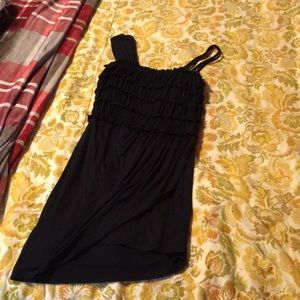 Short, black dress.